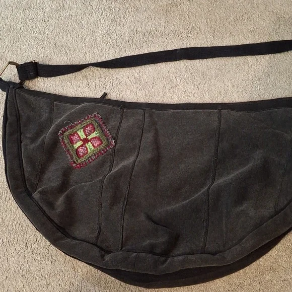 Free People Urban Outfitters Embroidered Black and Multicolor Women's Bag Boho - Picture 6 of 10